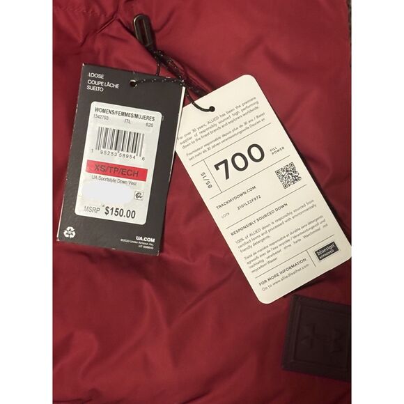 Women's Under Armour Sportstyle Down Vest, Size XS-NWT! - Picture 9 of 9